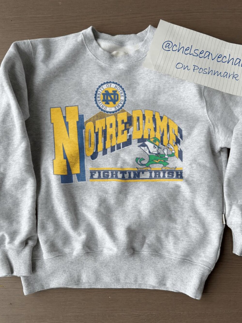 90s Notre Dame Fighting Irish Football Sweatshirt, University of Notre Dame Tee